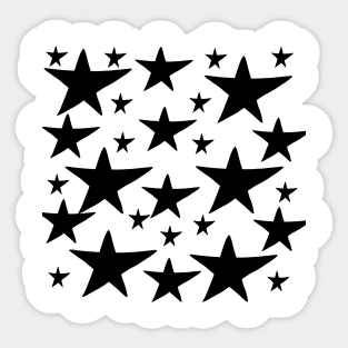 Black stars pattern Sticker